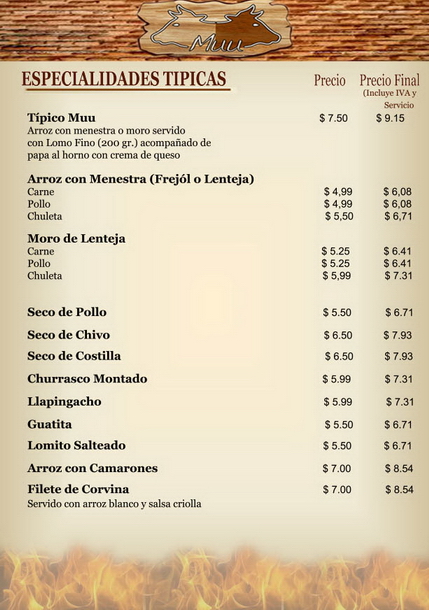 Especialidades